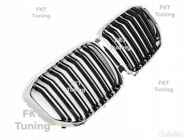 Решетка радиатора для BMW X5 G05, М стиль, хром