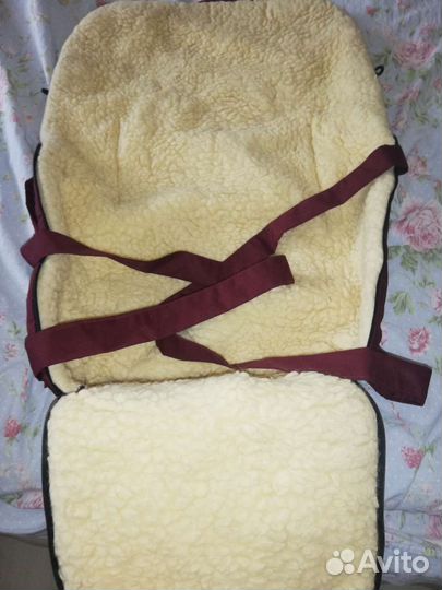 Зимний конверт в коляску на овчине