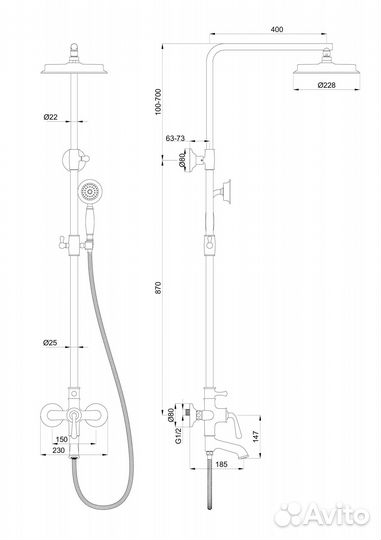 Wonzon & Woghand WW-88739008-CR Душевая