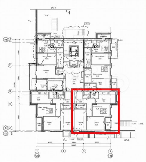 3-к. квартира, 75,3 м², 1/20 эт.