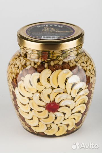 Орехи в меду с сухофруктами и цукатами опт