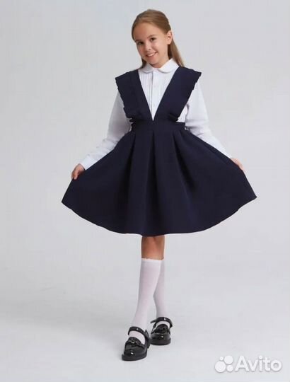 Сарафан школьный новый 134 140 146