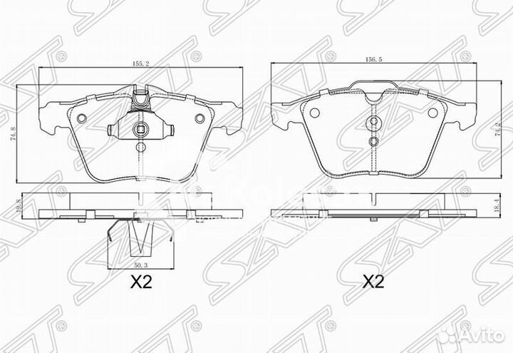 Колодки тормозные перед jaguar XF X250 08-15/XJ X3