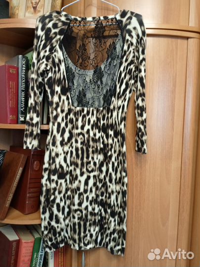 Платье трикотаж с принтом