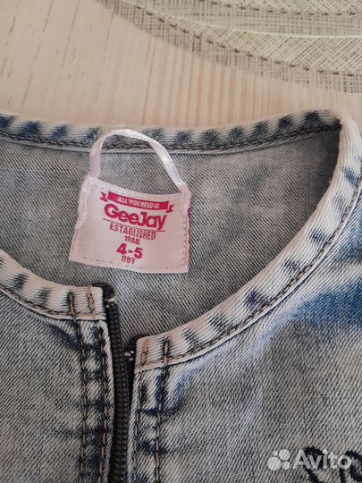 Джинсовый костюм для девочки