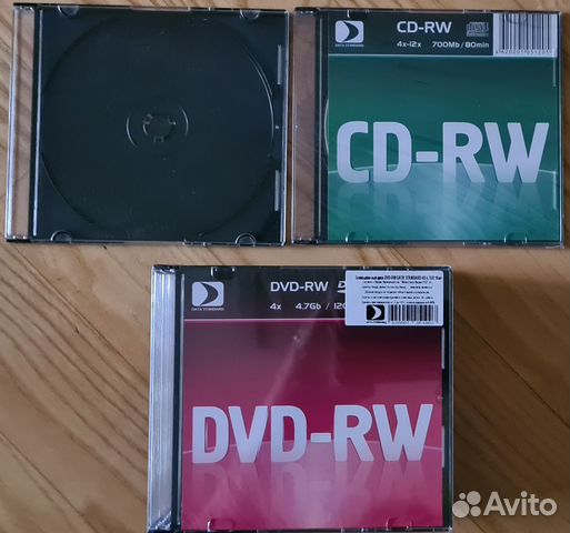 Диски CD-RW, DVD- RW, коробки Slim-box для CD