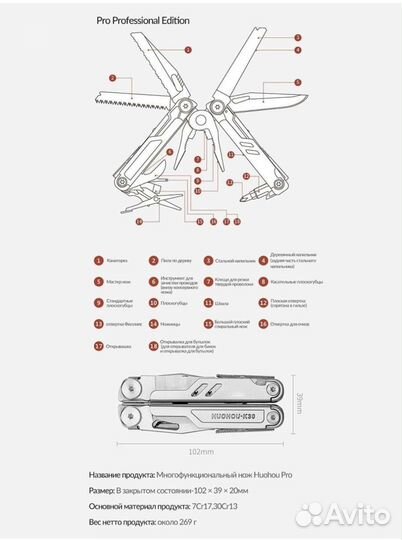 Мультитул, многофункциональный карманный нож