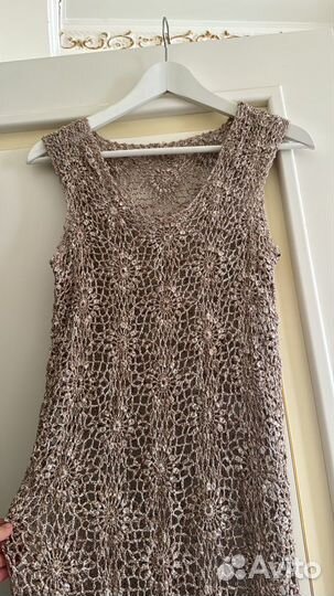 Вязаное пляжное платье