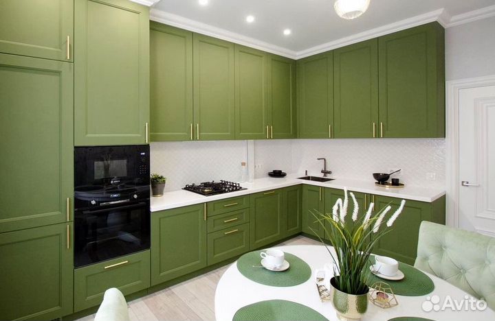 Угловая кухня с мдф фасадами