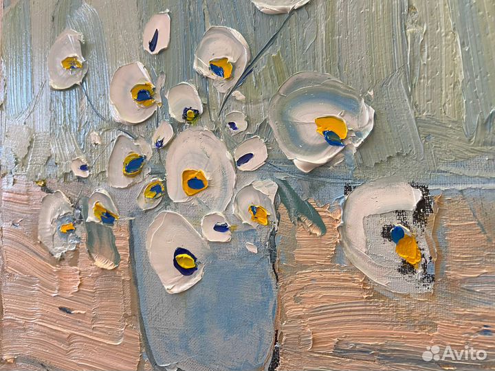 Картина маслом на холсте цветы