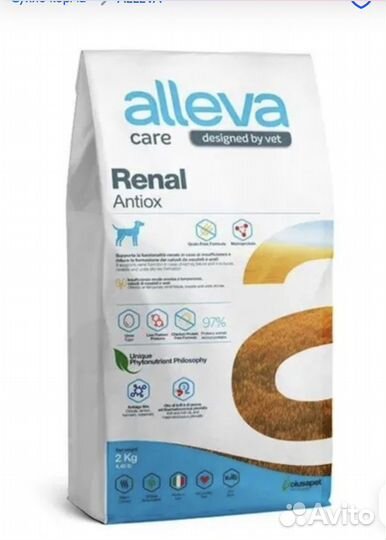 Alleva для собак care DOG adult renal 2 кг