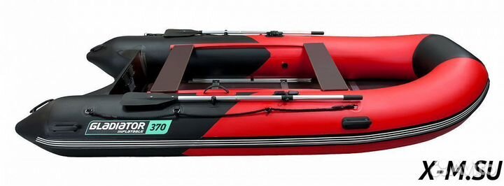 Лодка gladiator B370(красно-черная)