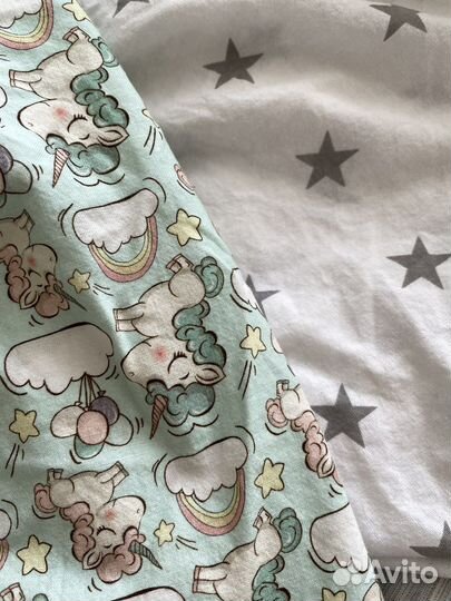 Простынь на резинке на круглую деткую кроватку