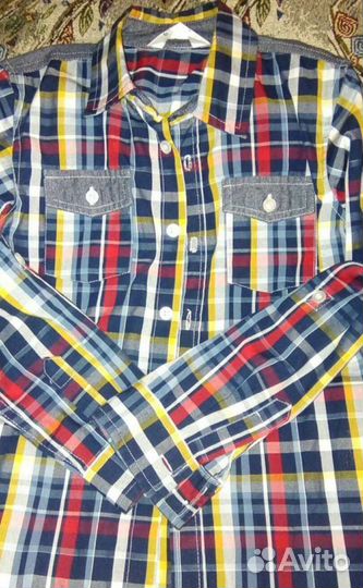 Рубашки для мальчика 6-8 лет клетка