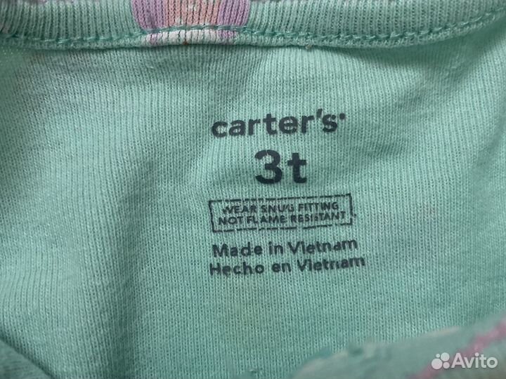 Пижама carters 24 месяца, 2 T и 3 Т - 4 штуки