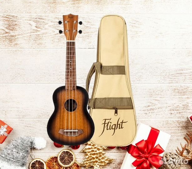 Flight NUS380 Amber / Укулеле сопрано с чехлом