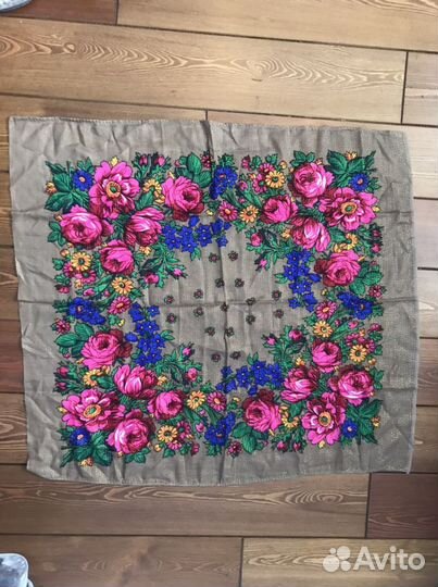 Платок шаль СССР с люрексом