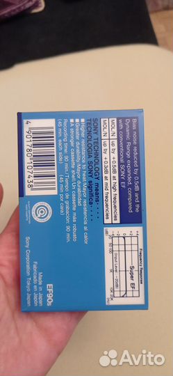 Кассеты чистые Sony EF90