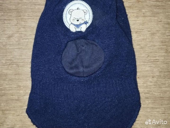 Шапка шлем демисезонная от3мес до 1,5 лет