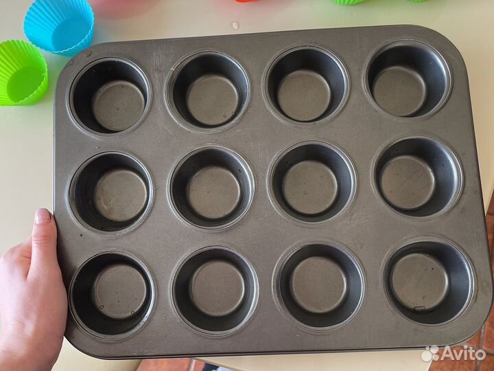 Форма для кексов с силиконовыми