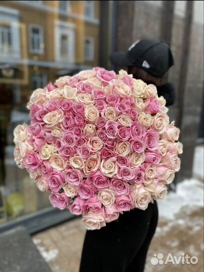 Букеты из 101 розы круглосуточно