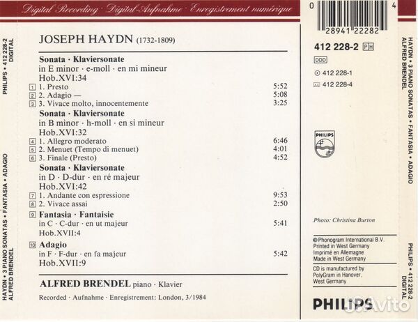 Haydn: Piano Sonatas Nos 32, 34 & 42 (1 CD)