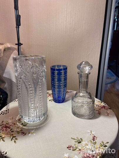 Вазы,штоф хрусталь СССР
