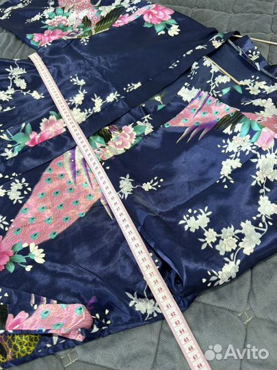 Халат женский длинный шелковый