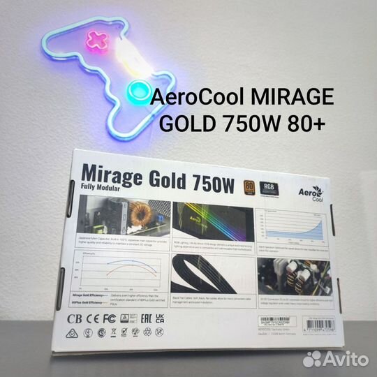 Блок питания Aerocool Mirage Gold 750W RGB