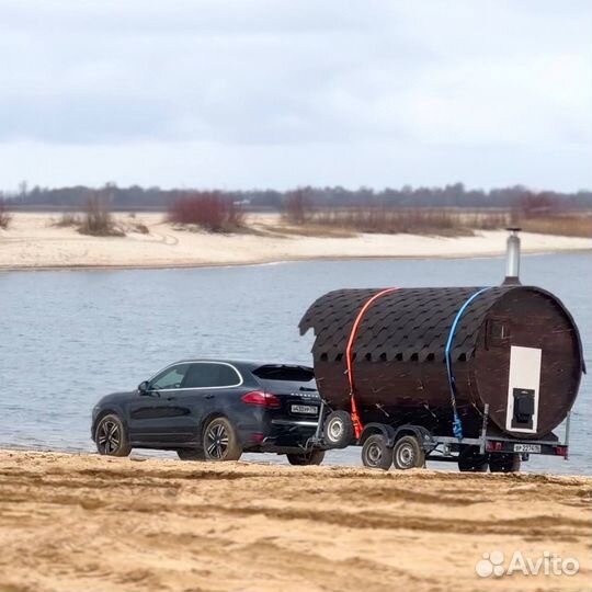 Баня на дровах на прицепе с доставкой