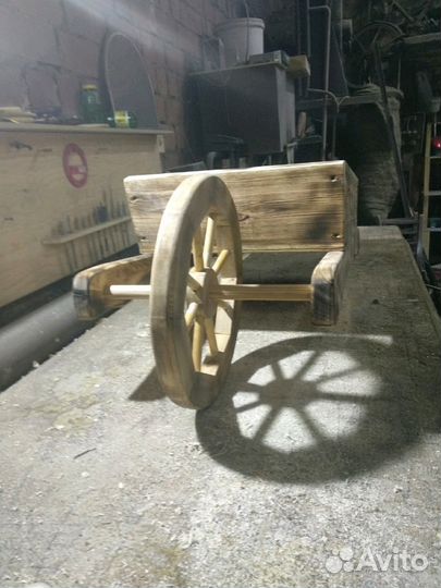 Тележка-цветник клумба