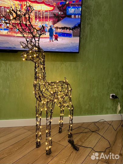 Олень новогодний, LED