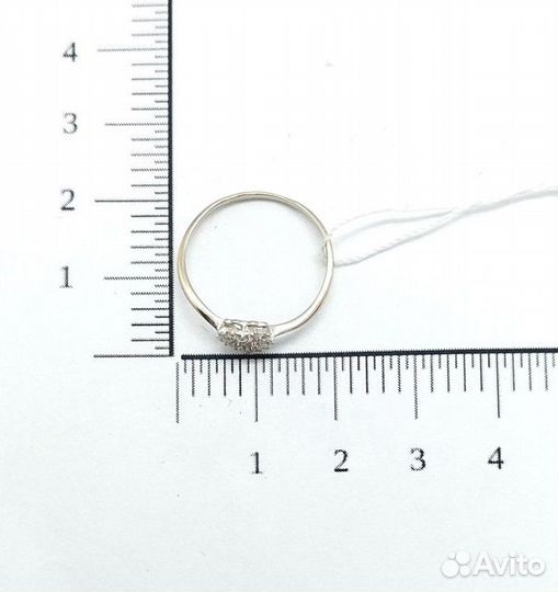 Золотое кольцо с фианитом 18р