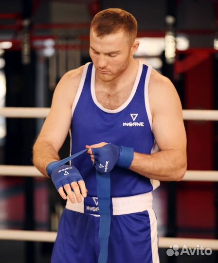 Перчатки внутренние для бокса dash, синие