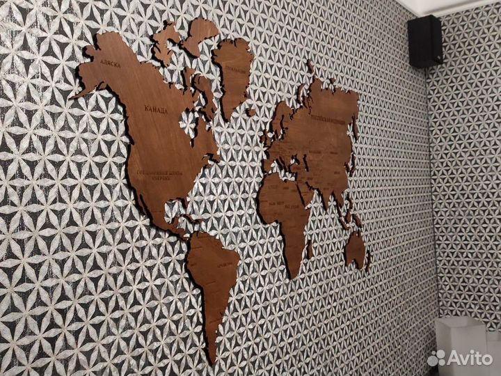 Деревянная карта мира Первоуральск