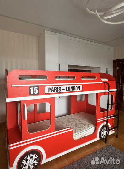 2х ярусная кровать автобус