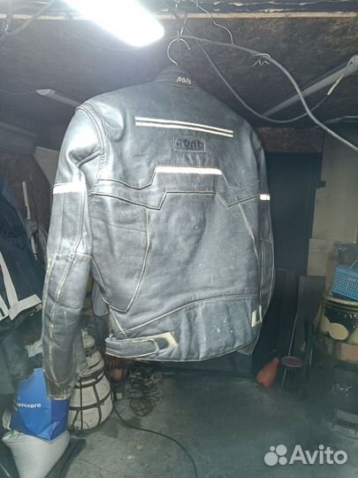 Мото куртка кожаная