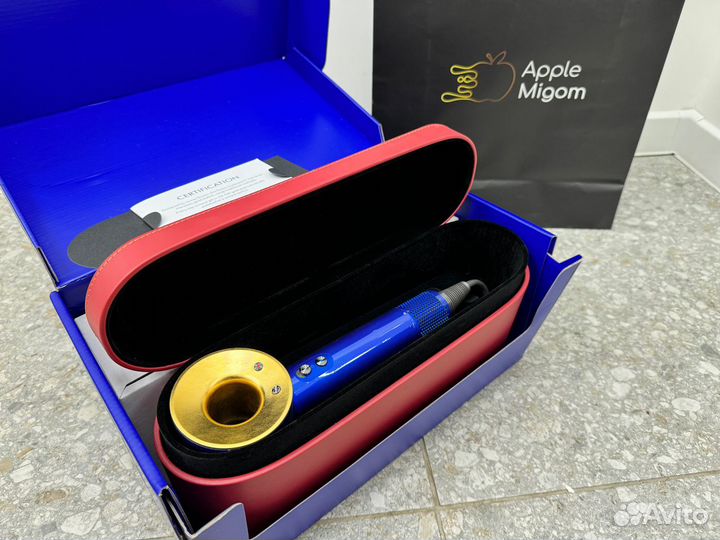 Фен Dyson HD07 Blue/Gold 23.75 karat gold