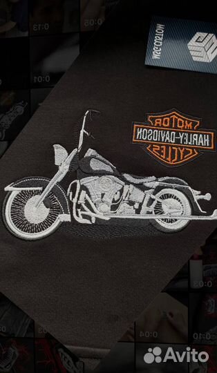 Худи с вышивкой байка