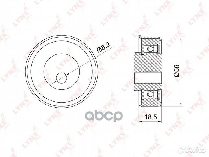 PB-1037 Натяжной ролик / грм lynxauto PB-1037 L