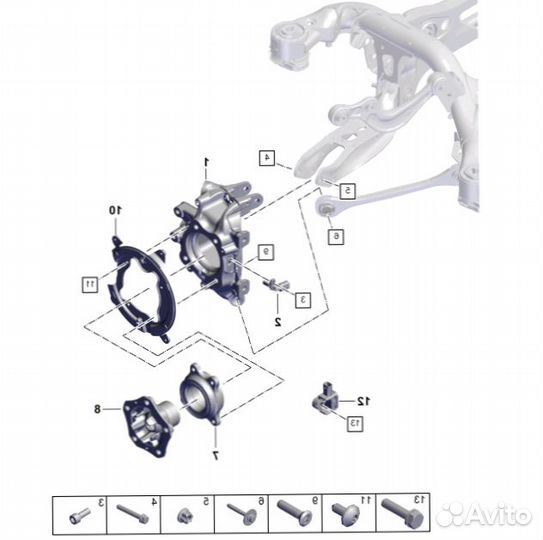 Porsche Cayenne III корпус подшипника ступицы