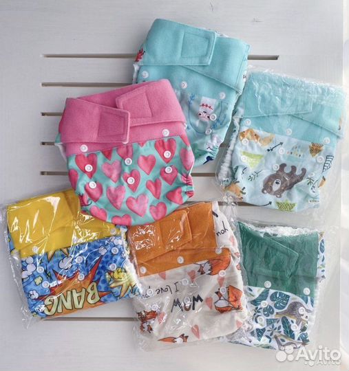 Многоразовые подгузники и вкладыши, новые