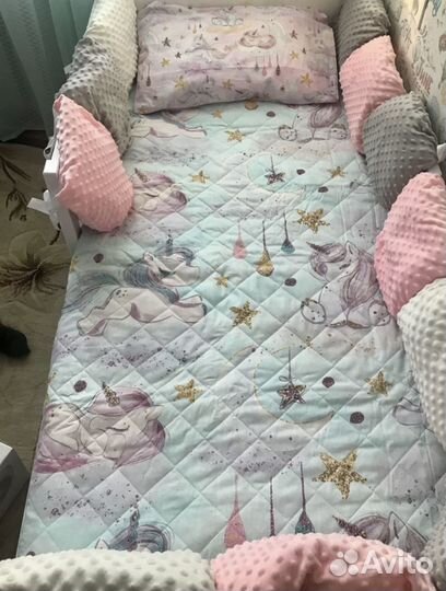 Покрывало стеганое для девочки 1.5 спальное новое