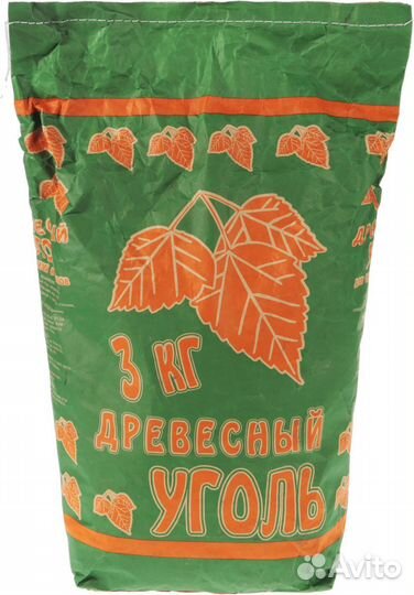 Уголь березовый древесный в мешках для мангала