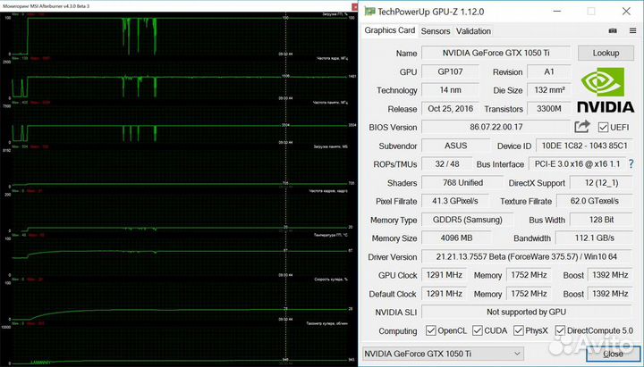 Видеокарты asus nVidia GeForce GTX 1050 2Gb