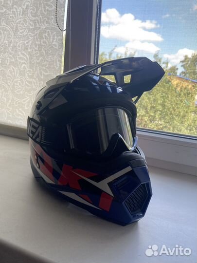 Шлем для мотоцикла Ataki jk801 с очками 100