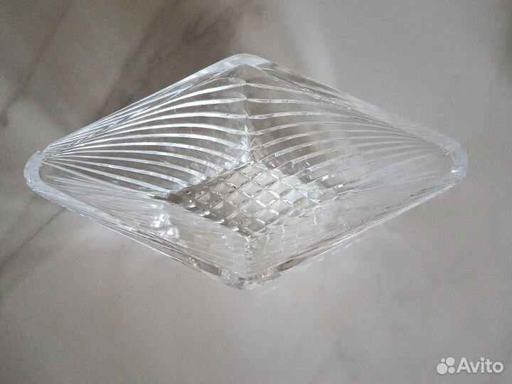 Салатник хрустальный СССР ладья