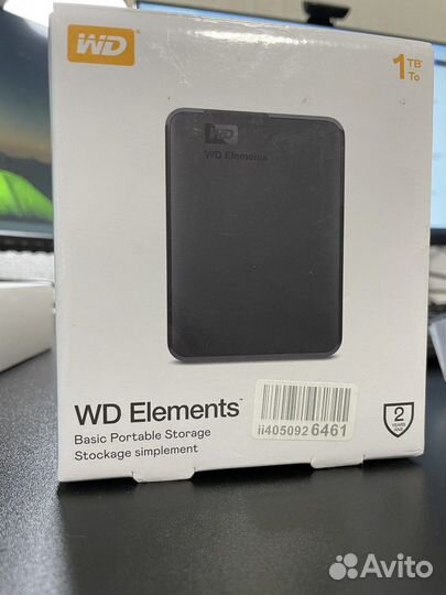 Внешний жесткий диск HDD WD Elements Portable 1 тб