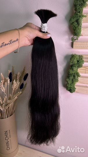 Волосы для наращивания 60 см черные