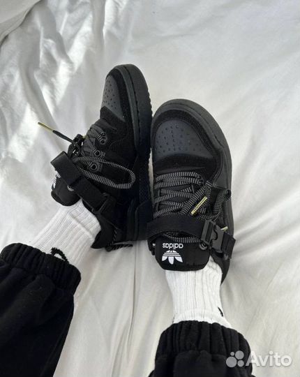 Adidas forum low bad bunny black